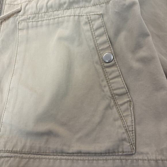 Old Navy Military Field Jacket Khaki Tan Cargo Utility Barn Chore Women's Sz Med - Picture 15 of 16